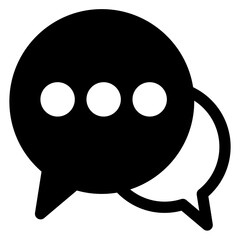 chat  glyph  icon vector illustration isolated on white background