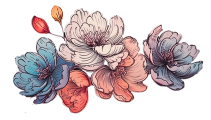 flowers with transparent background