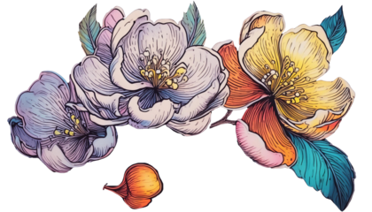 flowers with transparent background