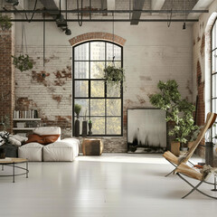 Fototapeta premium loft living room