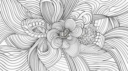 Adult colouring book page	