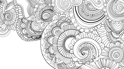 Adult colouring book page	