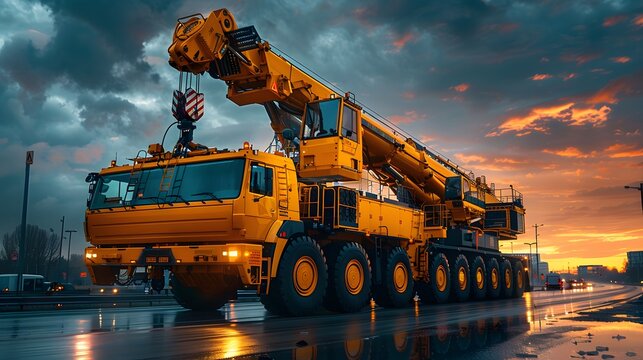 Giant German wheeled crane Liebhe