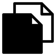 duplicate glyph icon vector illustration isolated on white background