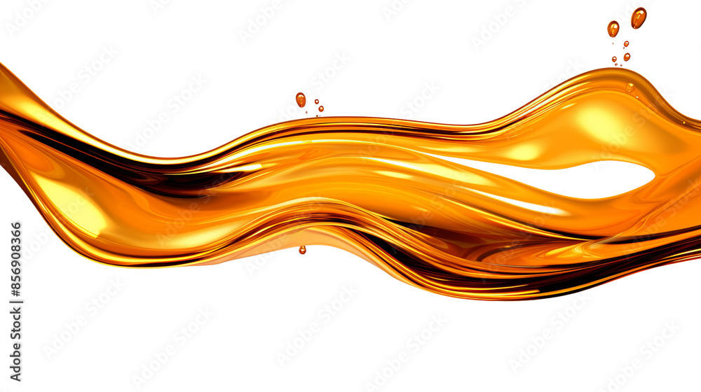 Canvas Prints dynamic 3d liquid oil splash illustration on transparent background - top view digital art
