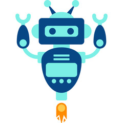 Robot Flat Illustration