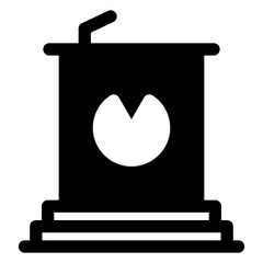 podium glyph icon vector illustration isolated on white background