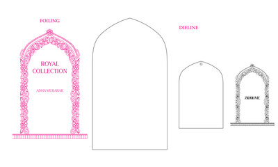 Royal Collection Adha Mubarak Clothes Tag Idea Dieline with Hanging Design