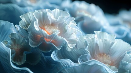 Geometric abstract petals illustration poster background