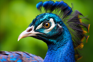 Naklejka premium Closeup of a peacock