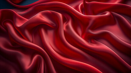 Obraz premium Red silk fabric background. 