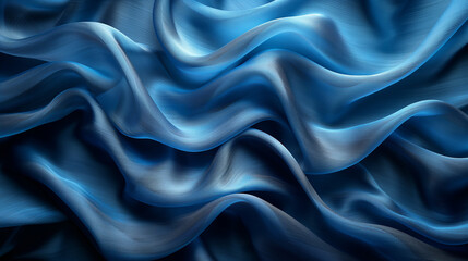 Obraz premium Blue silk fabric background. 