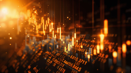 Obraz premium Abstract background about stock investment graphs