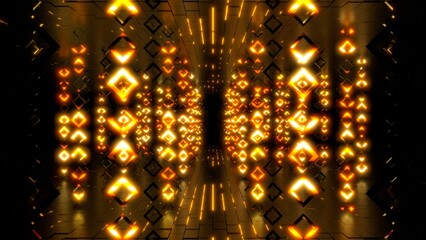 VJ トンネル 回廊 リング 四角 派手 ネオン 黄色 [別Verあり]