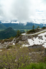 Blick vom Loser auf die Panoramastraße sowie das Ausseerland und im Salzkammergut, Streiermark,...