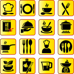  food, icons, vector, set, restaurant, symbol, illustration, coffee, drink, sign, flat, design, pizza, cup, cake, meat, wine, tea, cafe, pictogram