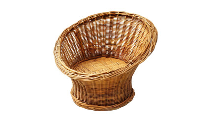 Fototapeta premium Wicker chair isolated on transparent background