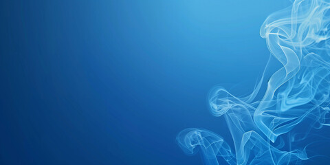 Illustration bright blue smoke flowing stream gradient effect background  banner calm abstract wave smoking vape elegant soft motion solid backdrop wallpaper swirl fog creative campaign incense flame
