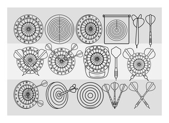 Dart Board SVG Silhouette, Dart Silhouette, Sports Svg, Target Svg, Dart Game Svg, Dart Target Png, Dartboard Svg Images, Cut Files