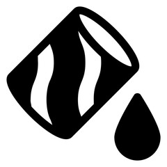 bucket  glyph  icon vector illustration isolated on white background