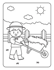 Vector illustration coloring simple cartoons for children Fun and Creative Coloring Pages For Girls  Boys.