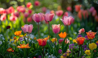 Fototapeta premium Blooming spring garden