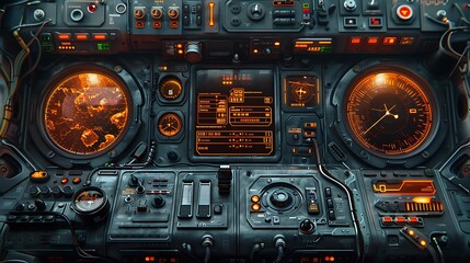 Fototapeta premium cockpit of airplane