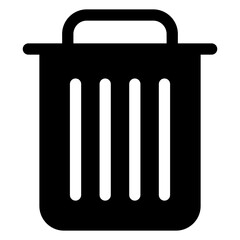 trash can  glyph  icon vector illustration isolated on white background
