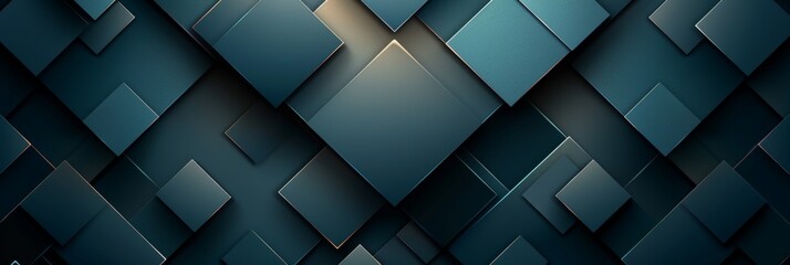 Abstract Geometric Pattern with Dark Blue Squares