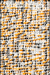 black, yellow and white mosaic with abstract shapes