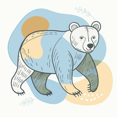 polar bear in the water