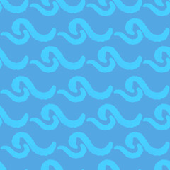 Sea waves seamless pattern design abstract illustration