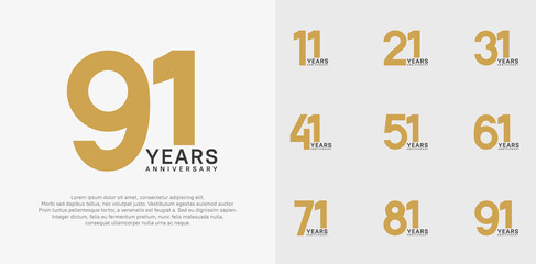 anniversary logo style vector design with brown and black color can be use for celebration day