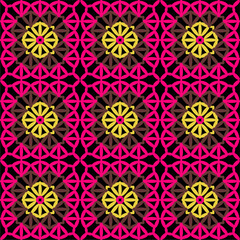 Pattern with crochet granny square wallpaper handmade decorative art design print 