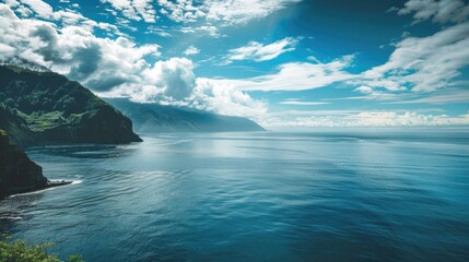 Fototapeta na wymiar Scenic ocean and sky view