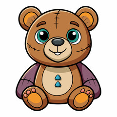 This adorable plush toy, designed as a cartoon teddy bear, makes an ideal gift for kids