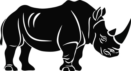 Rhino vector image