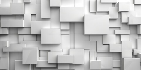 Abstract White Geometric Pattern