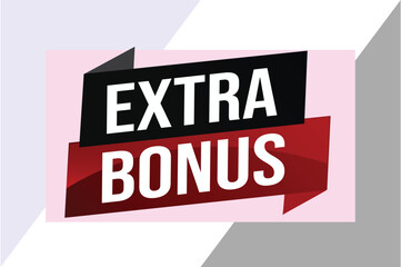 extra bonus word concept vector illustration with lines 3d style for social media landing page, template, ui, web, mobile app, poster, banner, flyer, background, gift card, coupon, label, wallpaper

