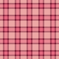 Daisy texture seamless background, marriage fabric vector check. Difficult tartan plaid pattern textile in red and light colors.