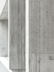 Obraz premium Concrete columns in a modern architectural structure.