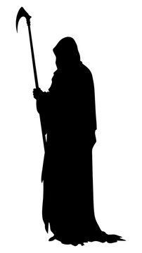 recommend clip art: PNG Grim reaper silhouette clothing overcoat weaponry.