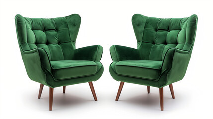 green armchair isolated
