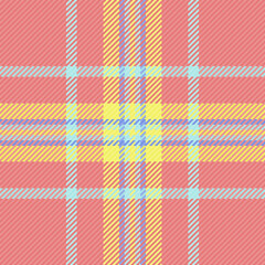 Variation tartan background texture, satin seamless check vector. Plank fabric plaid pattern textile in red and yellow colors.