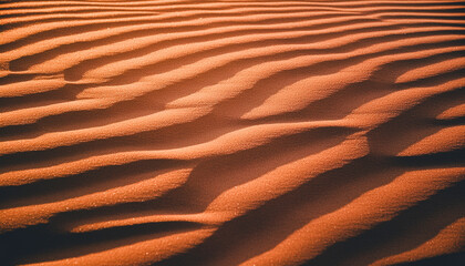 Abstract pattern of dry sand dunes, sunlight shadows closeup, wavy texture desert ripples, ripple design, natural, summer style fashion, tropical travel beach holiday vacation lifestyle background