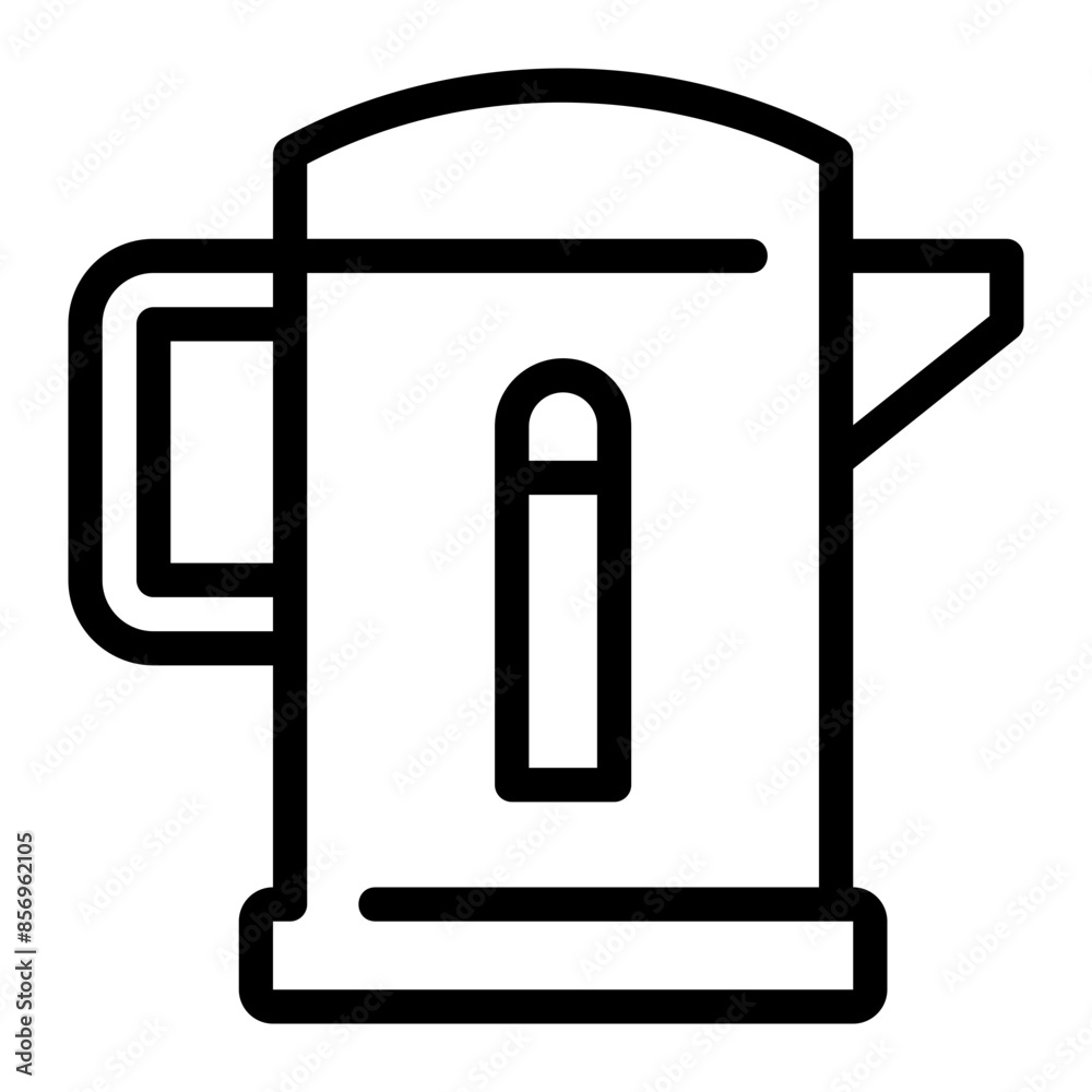 Wall mural electric kettle line icon