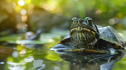 Frog with Turtle and Snail. 