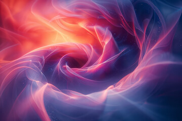 Fototapeta premium Digital artwork of swirling lines and smooth gradients creating a mesmerizing effect,