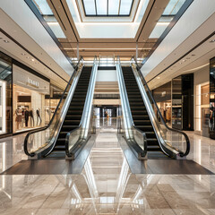 Shopping mall escalator, shopping mall escalator