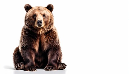Fototapeta premium Bear on white background, Ai Generated
